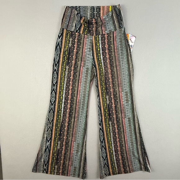 Lily White Plazzo Pants Women's‎ Large Multicolor Patterned Wide Leg Multicolor - Picture 2 of 12